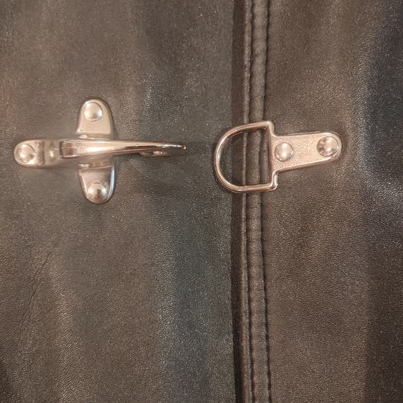 Mens Biker Style authentic leather coat - Picture 5 of 8